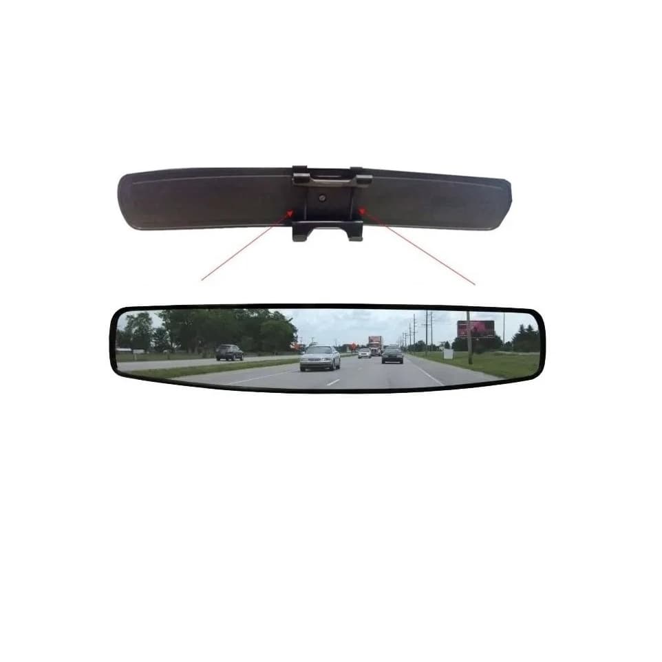 Espelho Retrovisor Interno Universal Convexo Panorâmico 43 cm Para Qualquer Carro