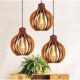 Kit com 9 Luminárias Pendentes Abajur de Teto em MDF Lustre Moderno Decorações