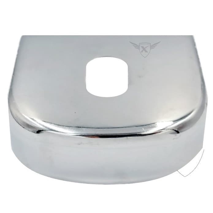 Capa Acabamento Proteção Para Engate Inox Capa de Reboque Cromada 75mm