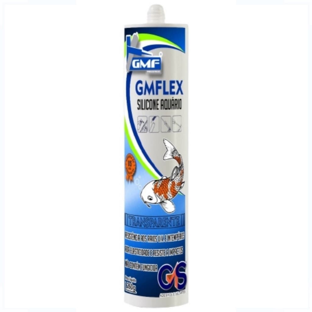 Silicone Adesivo Selante Para Colar Aquário Transparente 260g Acético Incolor Sem Fungicida