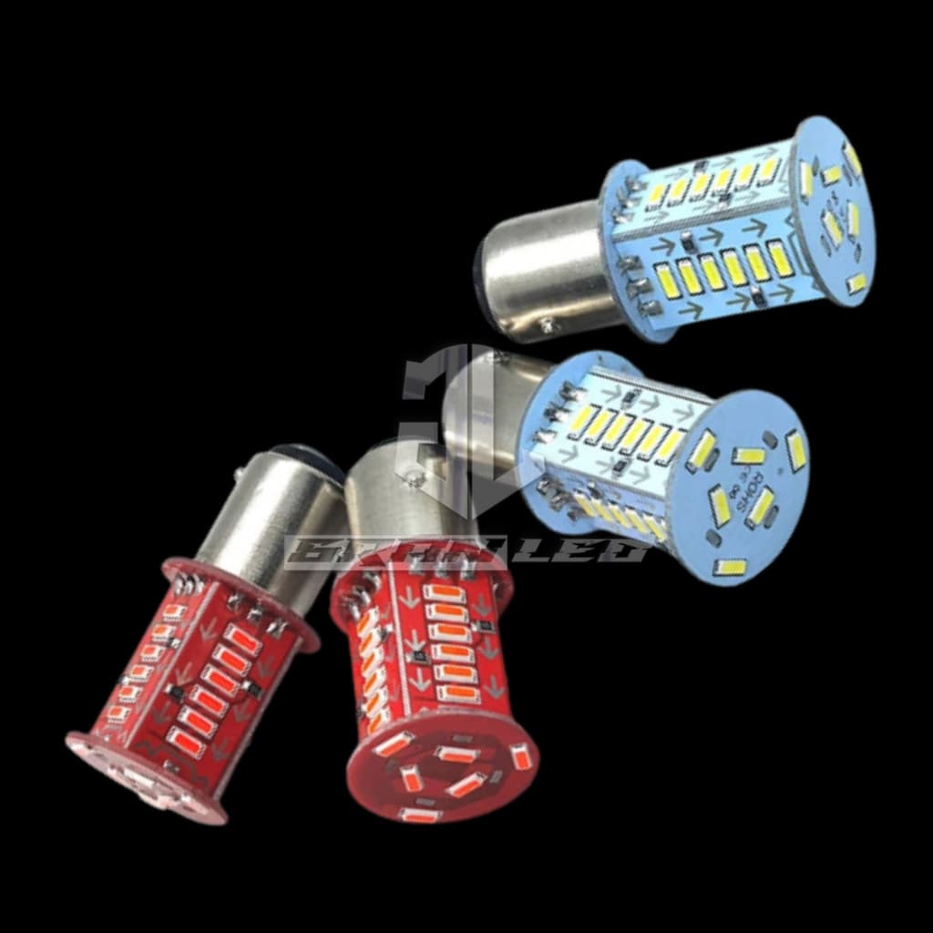 1x lampada 1157 para Freio Flash 12V vermelho azul e branco