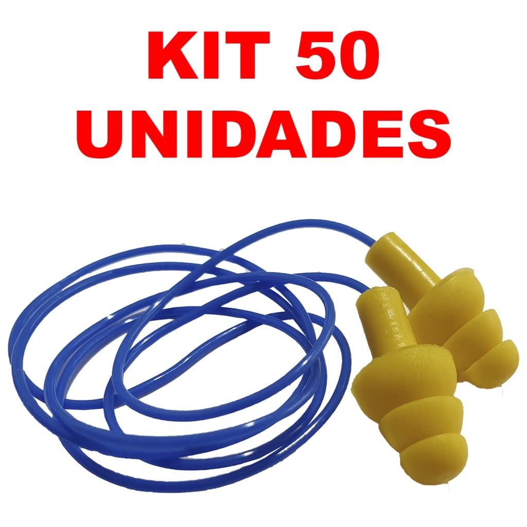 50 un Protetor Auricular Copolímero Ouvidos Protetor Auditivo Plug EPI