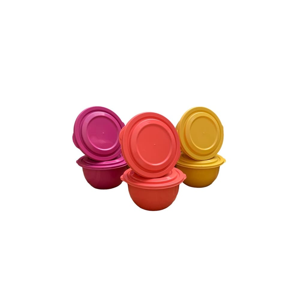 Pote Colors Plastico 1 Litro Kit com 6 unidades Potes Porta Alimentos Mantimentos Geladeira Congelador