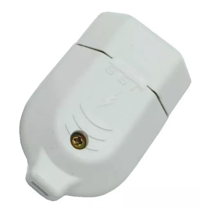 Adaptador Pino Plug Fêmea 10a De Tomada Branco 2p + Terra