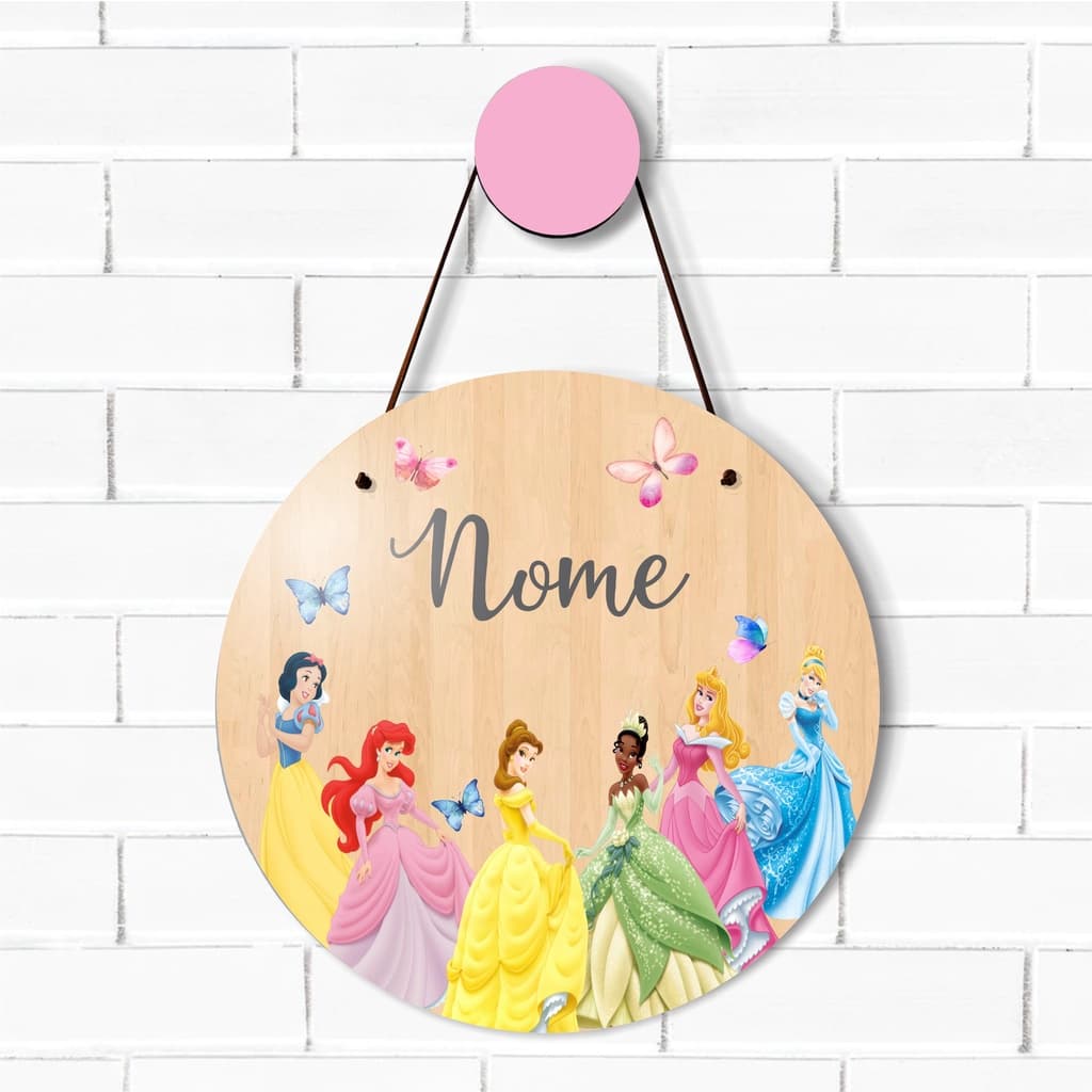 Enfeite Porta Tema Princesas Maternidade Quarto Infantil