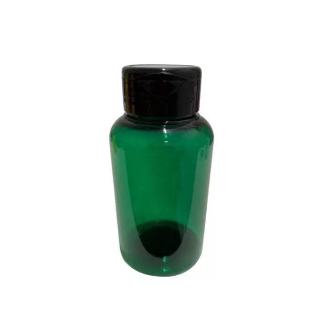 kit 6 Potes Plástico Pet Verde Para Cápsulas Com Tampa Lacre 38