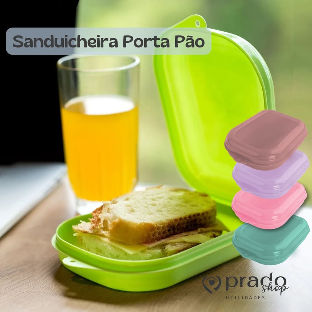 Sanduicheira Porta Lanche Pote Pão Sanduiche Plasvale