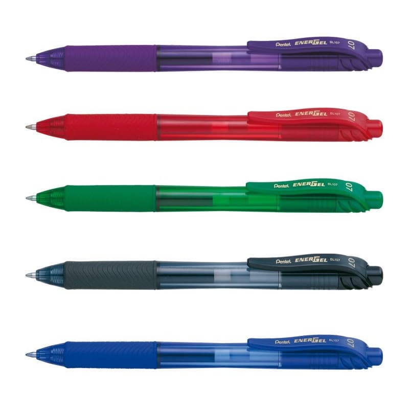Caneta Gel Energel-X Pentel Retrátil 0,7mm e 0,5mm