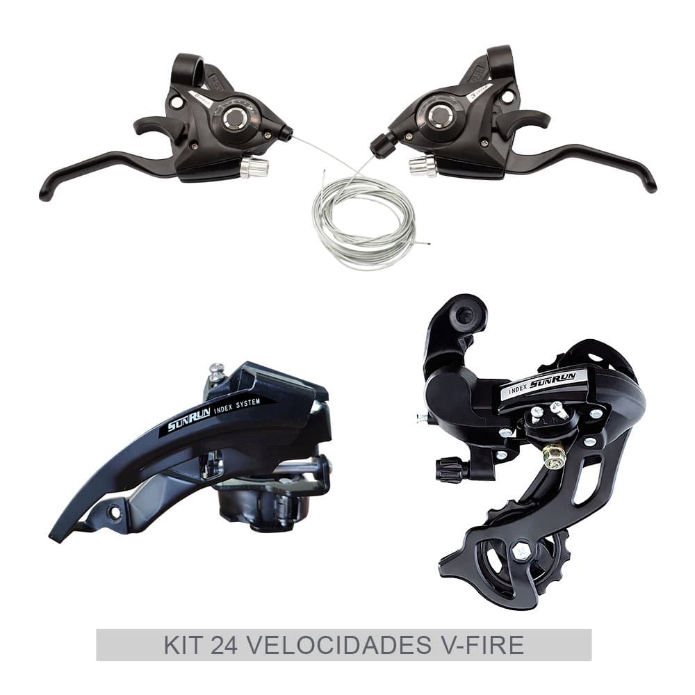 Kit de cambio 24 velocidades SUNRUN com alavanca v-fire