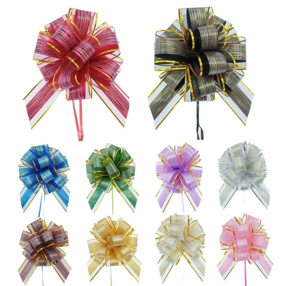 Kit Com 5 Laços Pronto Para Presente Laços Bola Luxo Flor