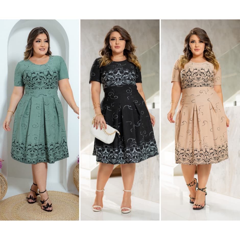 VESTIDO NADIA JACQUARD PREMIUM CORES MARAVILHOSAS