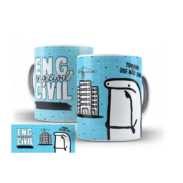 Caneca Personalizada Flork Profissões Engraçadas ( Engenharia Civil ) Com Nome