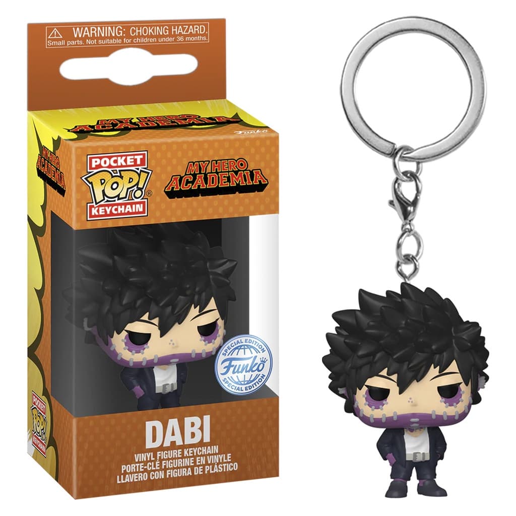 FUNKO POP KEYCHAIN MY HERO ACADEMIA EXCLUSIVE - DABI 68893 NOVO ORIGINAL