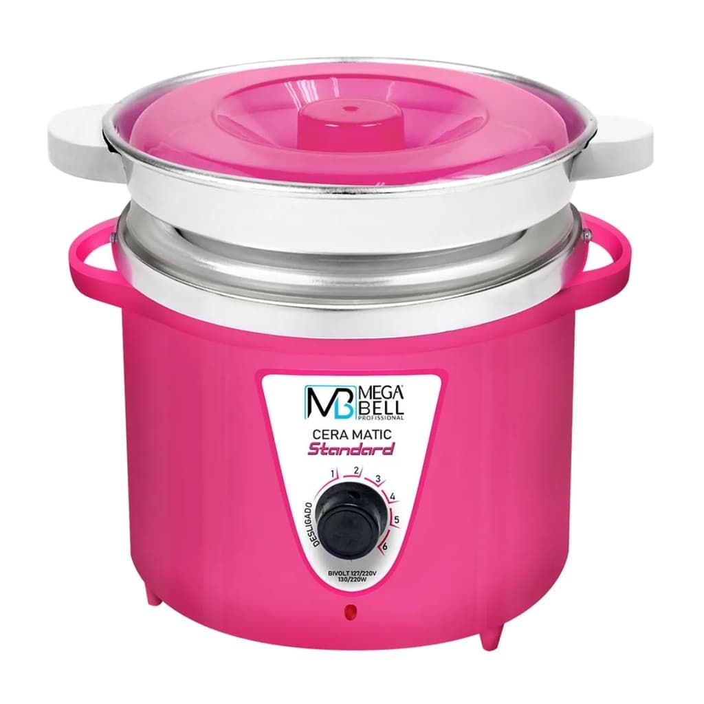 Panela Termocera para depilação Standard 900g Bivolt Com Refil Corpo Rosa (7127 MB)