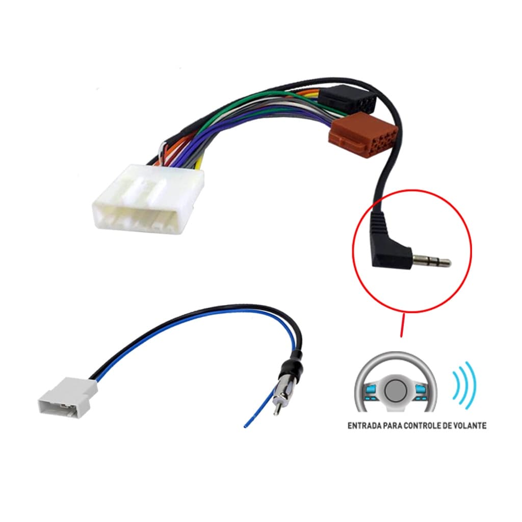 Chicote Ligação+ Volante  Frontier March Versa Sentra Para Pioneer 2 Din