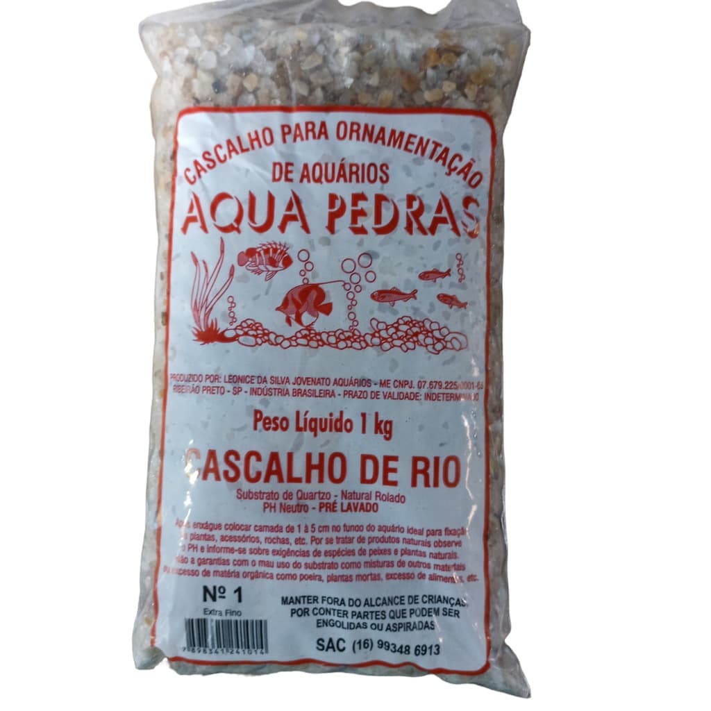 Substrato cascalho de Rio AquaPedra 1kg n-1