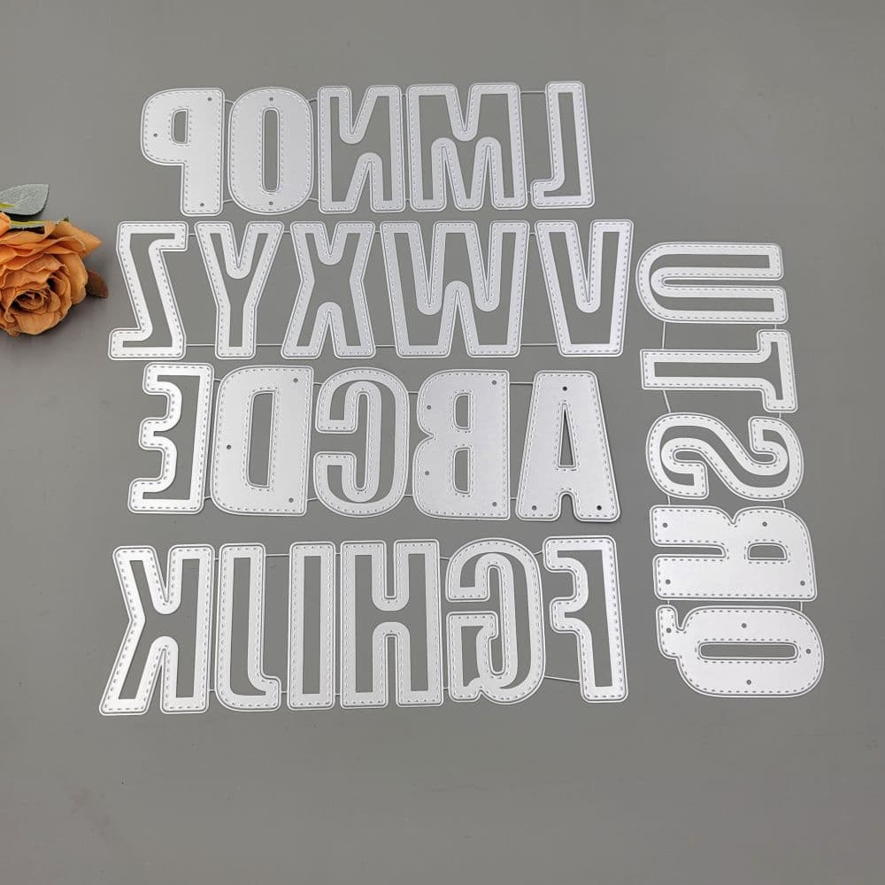 Alfabeto De 7cm , 6cm Número Cortes De Metal Papel Stencil