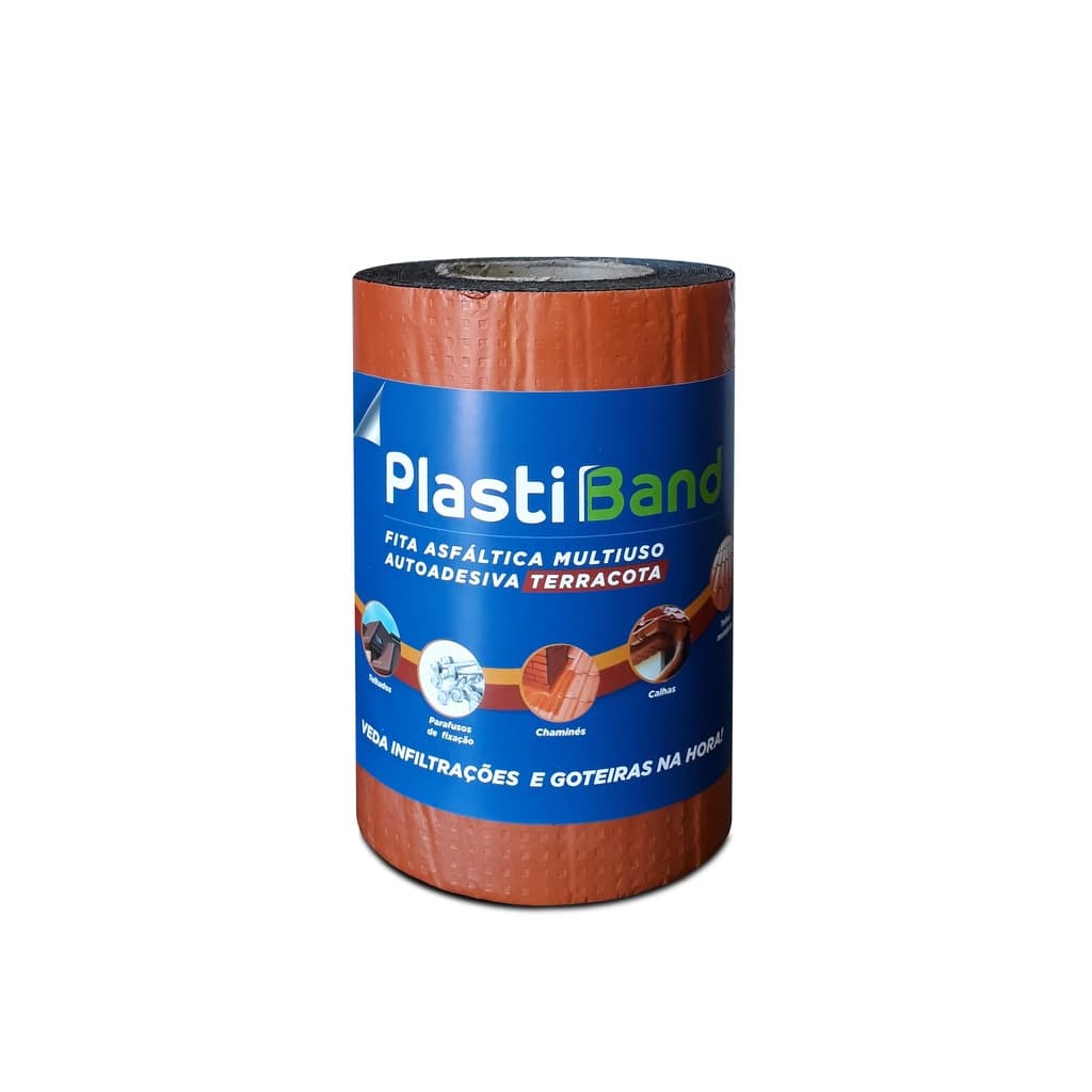 Fita Manta Asfaltica Terracota Telha Adesiva Aluminizada Veda Goteiras Isolante