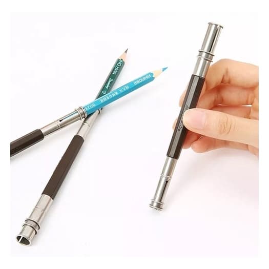 Extensor de Lápis Ponta Dupla Prolongador de lapis Alongado Extensor De Lápis De Dupla Pontas Para Estudantes Artigos De Escritório