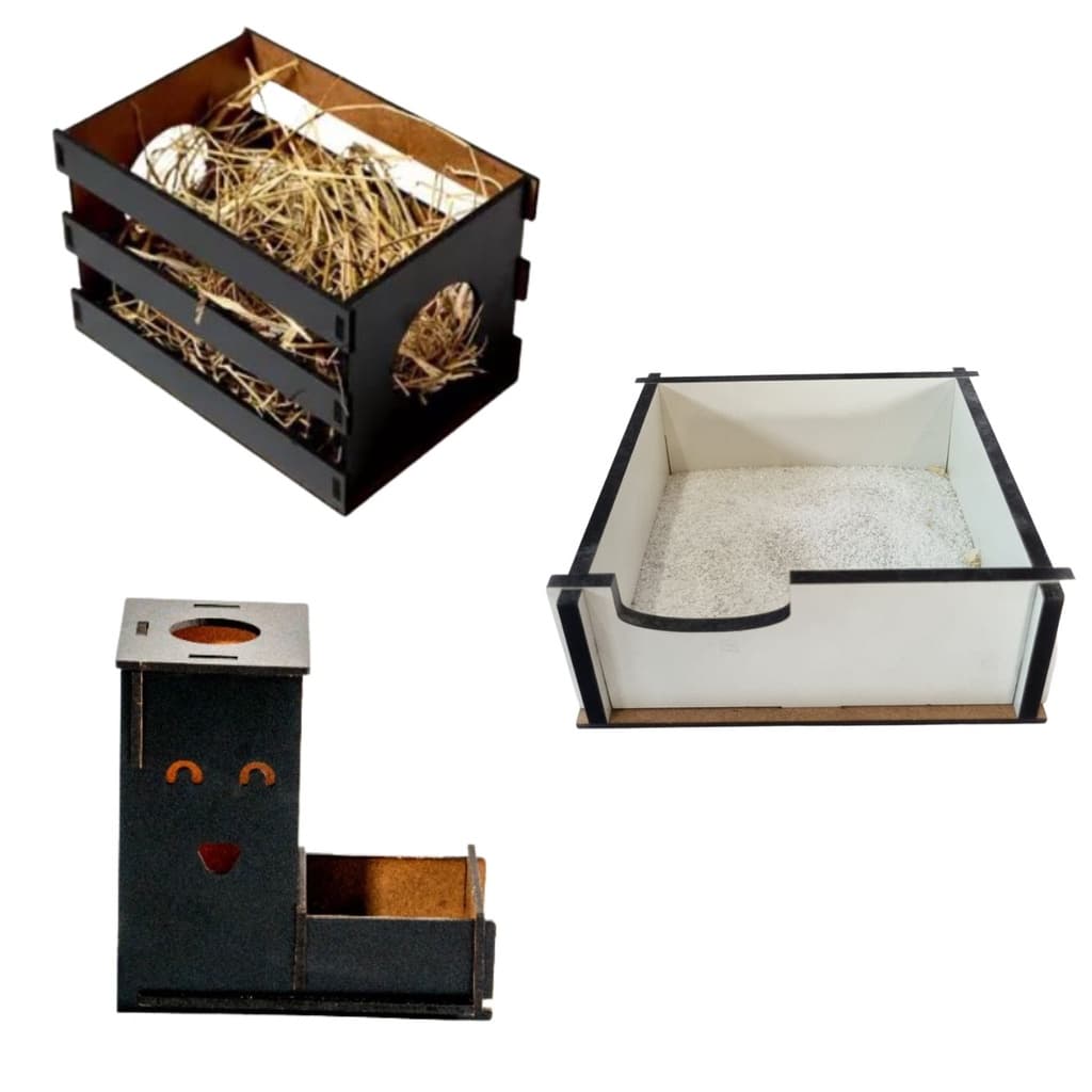 Brinquedo De Hamster Kit Para Ramisters Acessórios Banheirinho Banho Seco Roedores