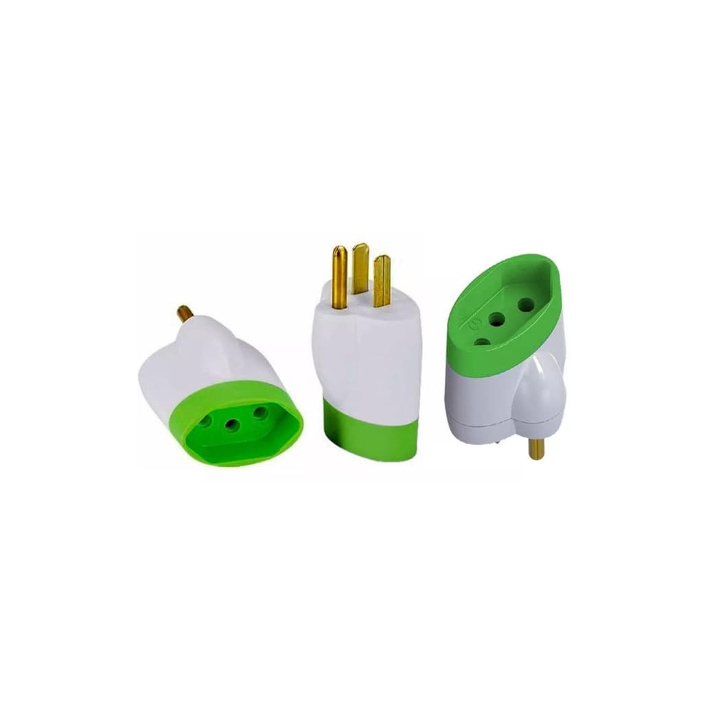 Adaptador De Tomada Reverso Pino Chato 2p+t Cinza V25 DANEVA PIAL LEGRAND