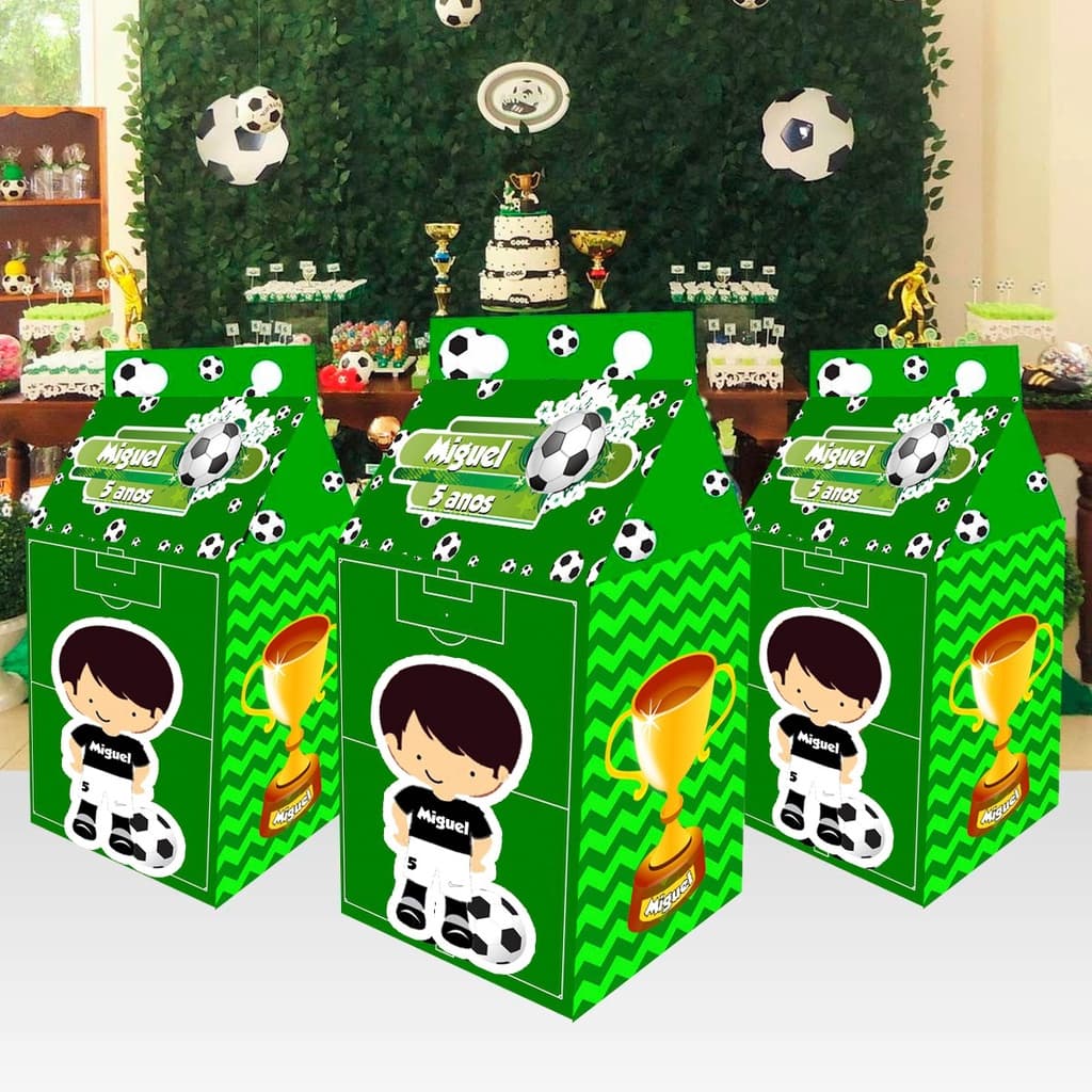 Caixas Milk Futebol Lembrancinha Aniversário Personalizada