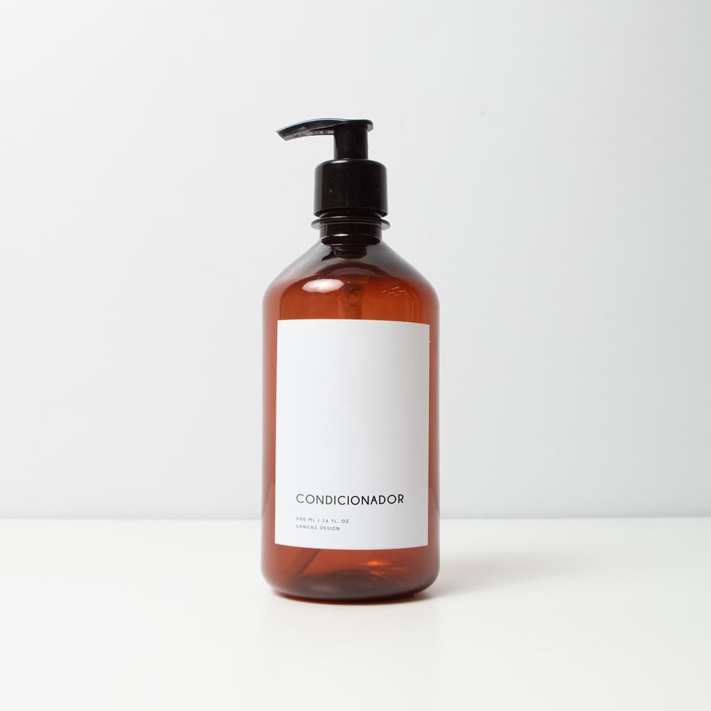 Frasco Âmbar Minimal Condicionador - 500ml Sanchz design