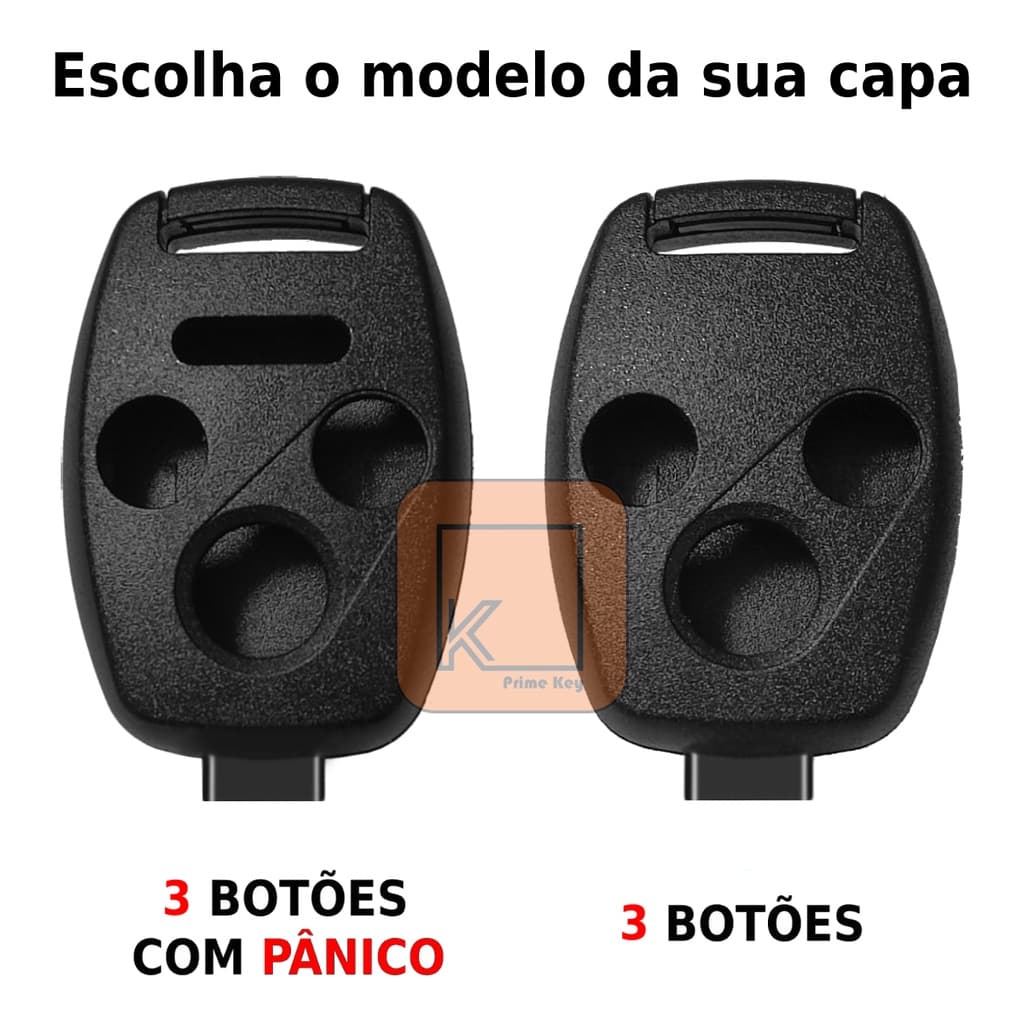 Capa Para Chave Honda, Carcaça Chave Honda, Civic, City, Fit Com 3 Botões ou 4 Botões