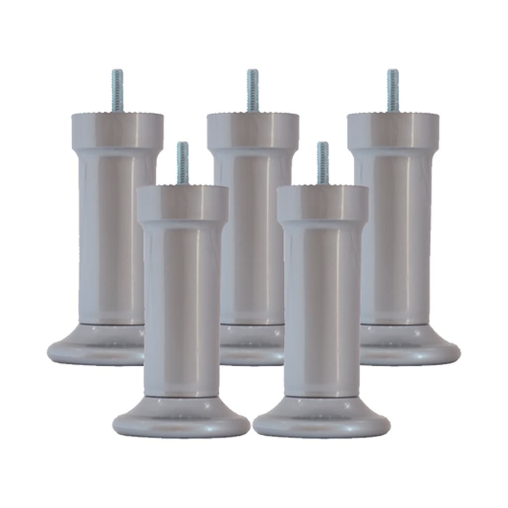 Kit 5 Pés Para Cama Box Sofás Gabinetes Cinza 13 cm