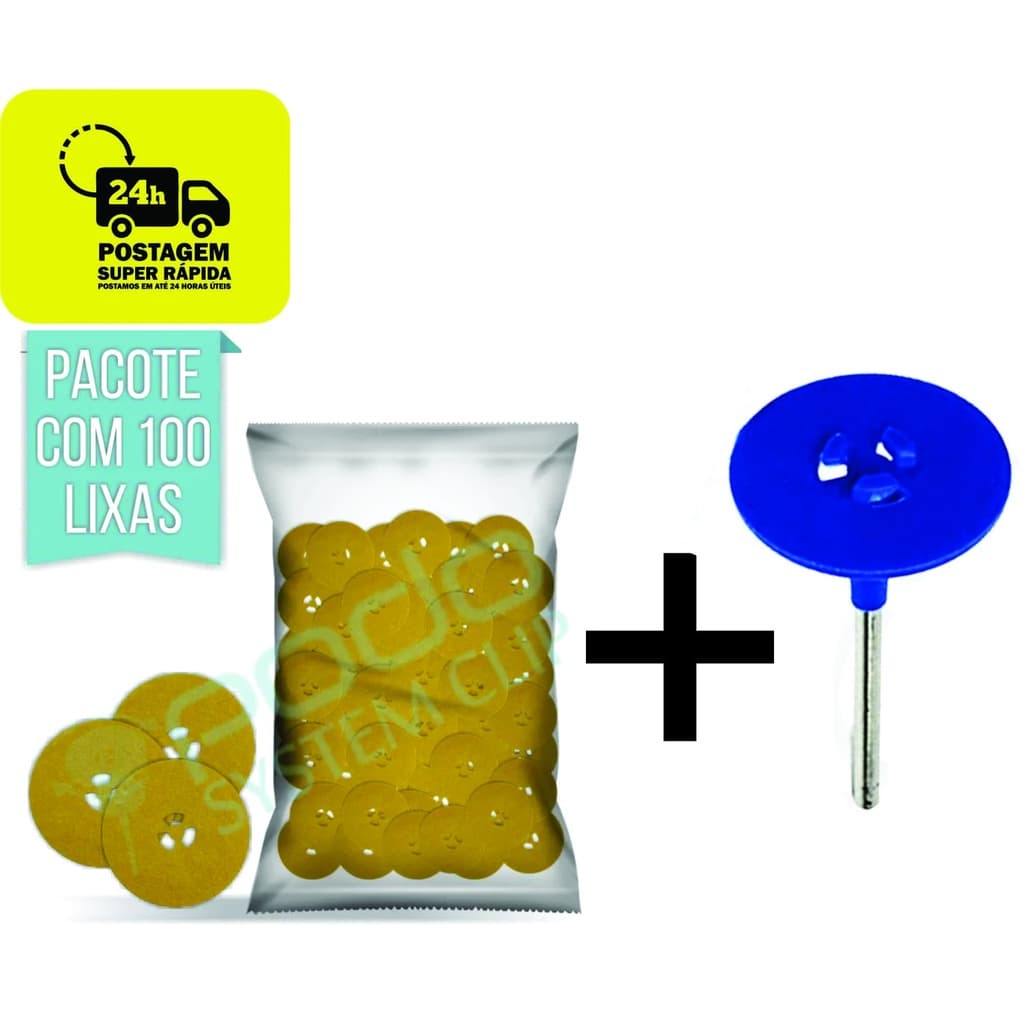 Lixa Plantar 100 un + Suporte (Mandril) Podologia Podo System