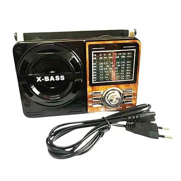 Rádio Retrô Vintage Portátil A Pilha E Tomada Am Fm Sw Pendrive Com Sd Usb