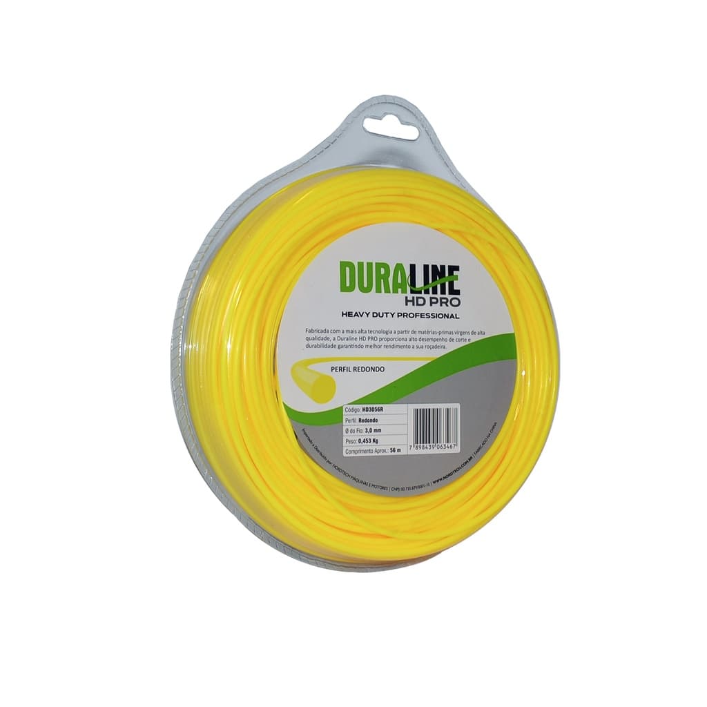 Fio de Nylon para Roçadeira Gasolina 3.00mm Redondo