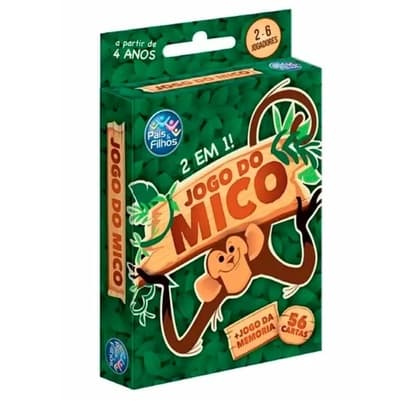 Jogo Do Mico + Jogo Da Memória 56 Cartas 2 Em 1 - Pais & Filhos Original