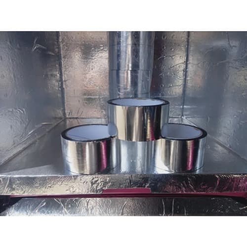 KIT c/3 Rolos de Fita Adesiva Cromada aluminizada Isolamento Térmico Forração Caixa de Isopor 48mmx50m