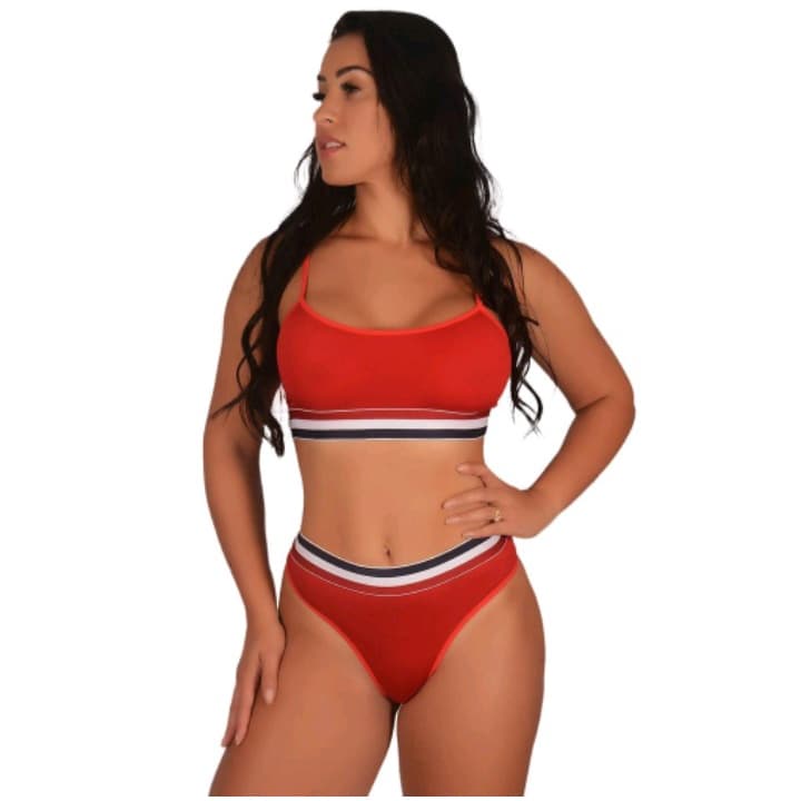 Conjunto Feminino em Microfibra Top e Calcinha Forrado