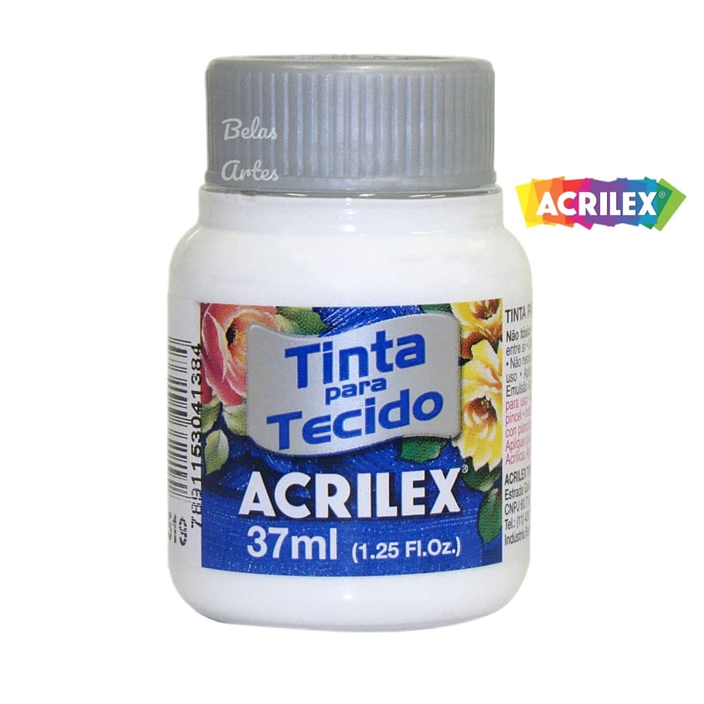 Tinta Tecido 37ml Branca - Acrilex