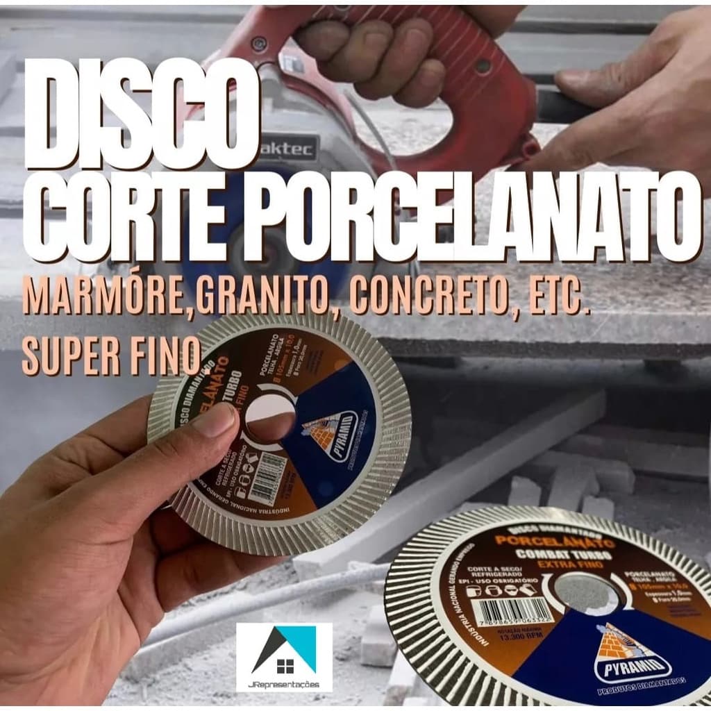 KIT 4 discos Corte Porcelanato EXTRAFINO