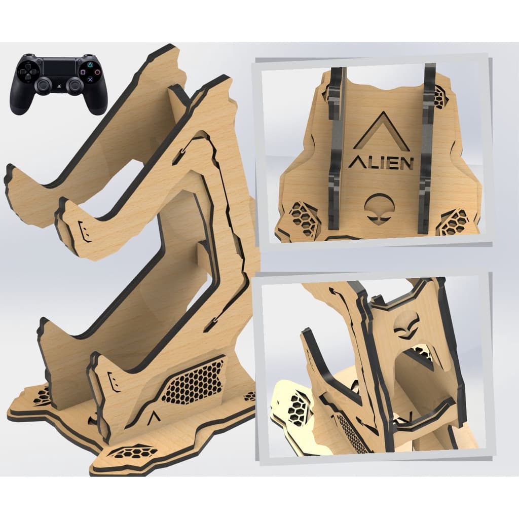 Suporte Porta Controle Videogame Gamer Ps4 Xbox One Ps3 Mdf