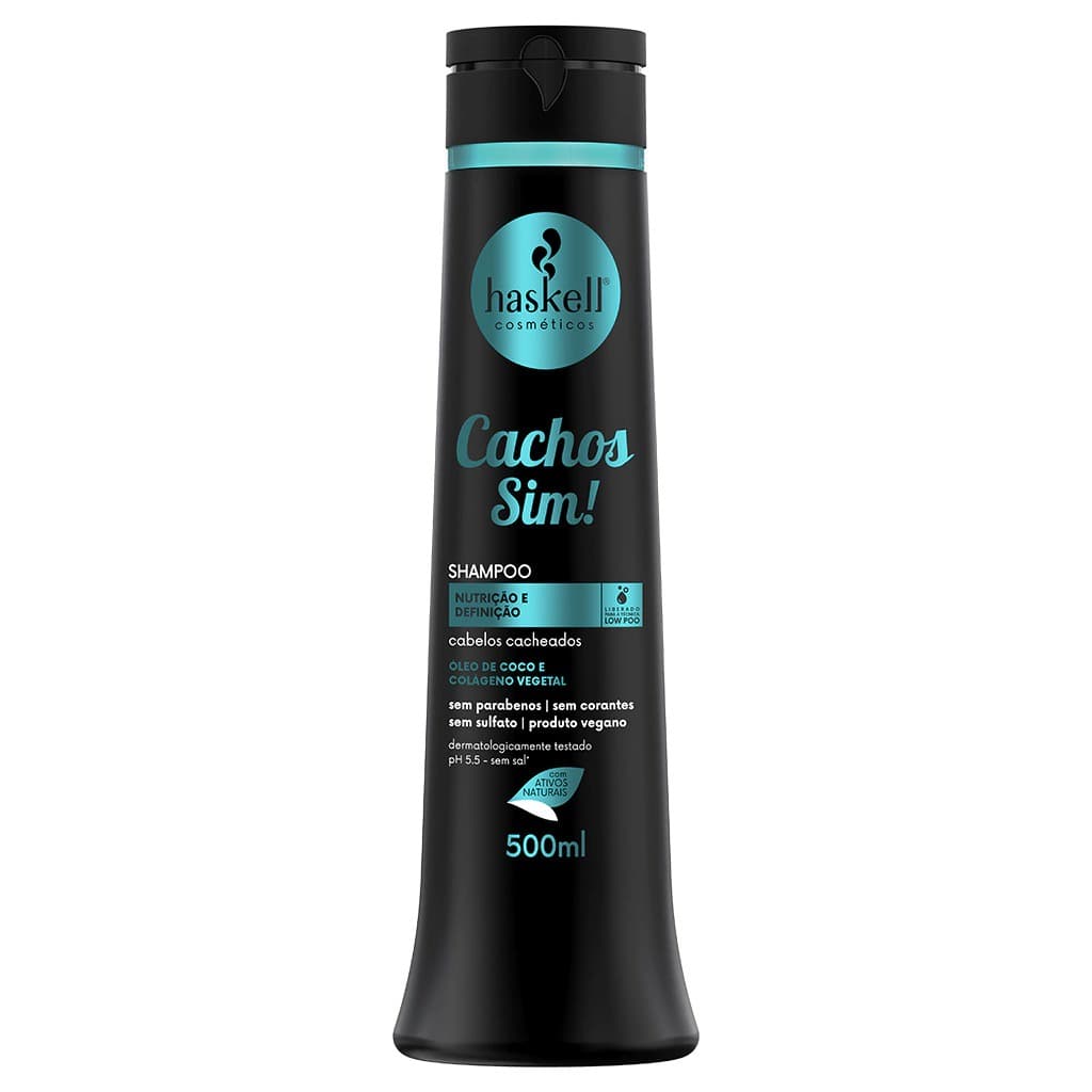 Shampoo Haskell Cachos Sim! - Nutrição e Definição Cabelos Cacheados