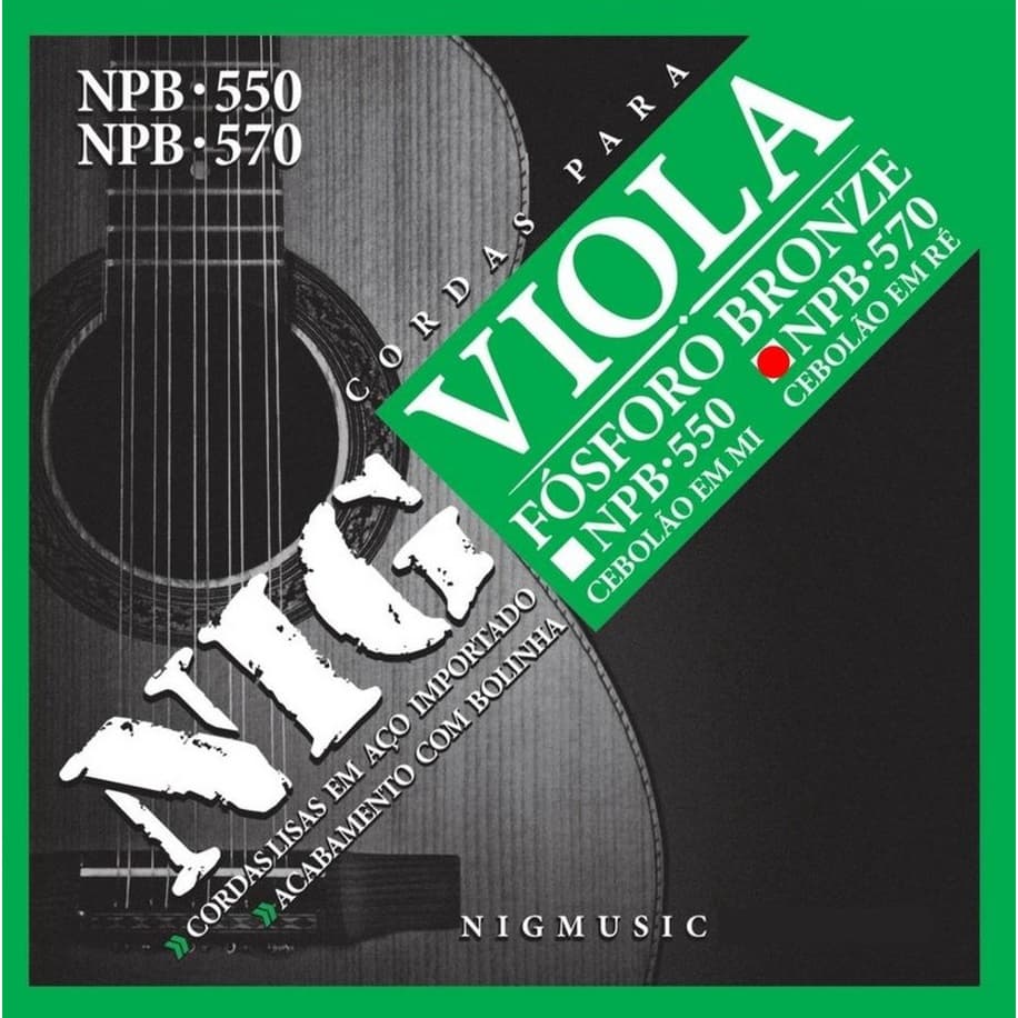 Encordoamento Nig NPB570 P/ Viola Caipira Afinação Ré