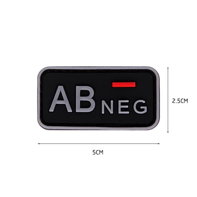 Patch Tipo Sanguíneo Ab- Emborrachado Com Velcro