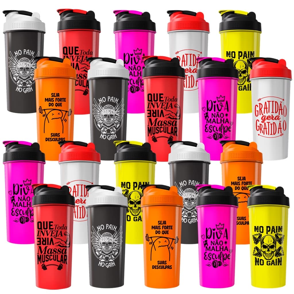 Kit 20 Coqueteleiras Preço Para Revenda Garrafa Shaker Academia