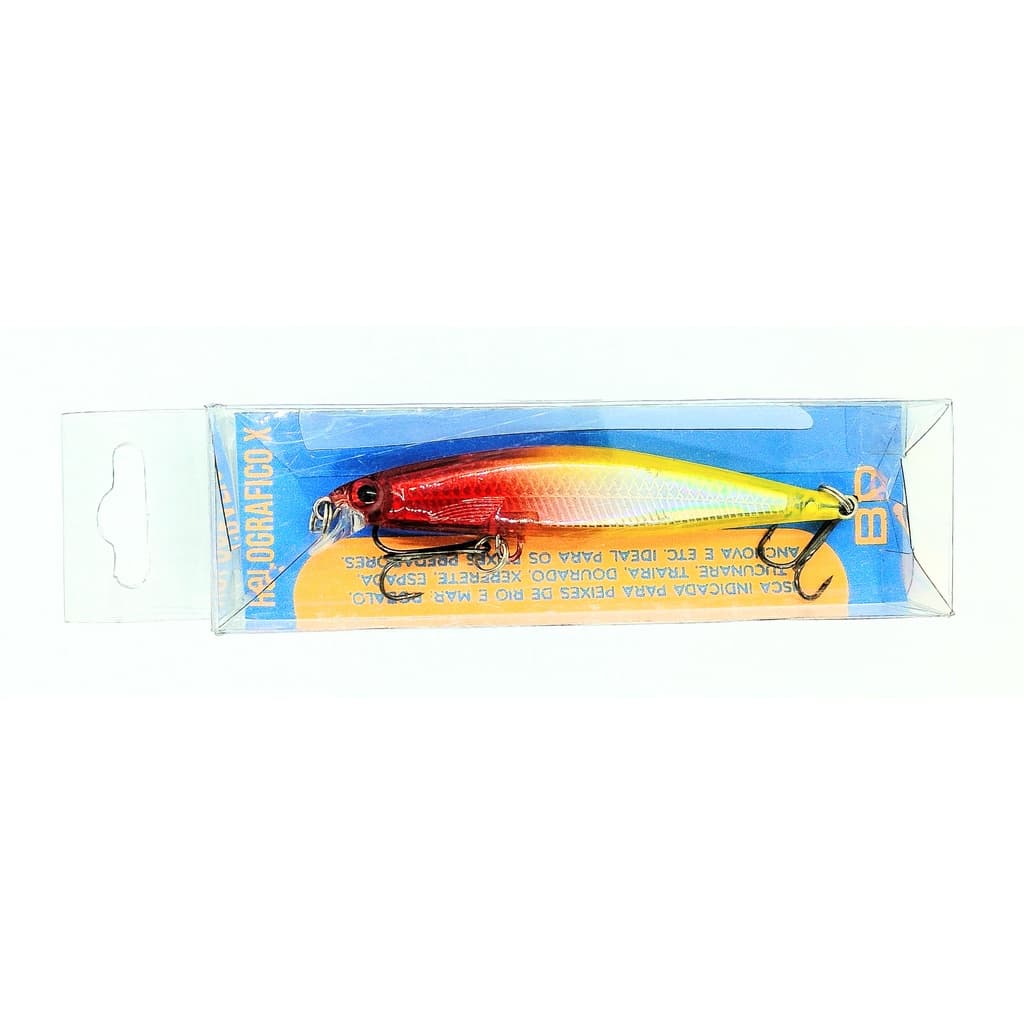 Isca artificial HOLOGRAFICO X profissional marca BPC para robalo tucunaré traíra dourado nado perfeito grateias reforçadas, isca emita um peixe de verdade no nado, grateias reforçadas pintura holográfica com acabamento perfeito isca testada e aprovada par