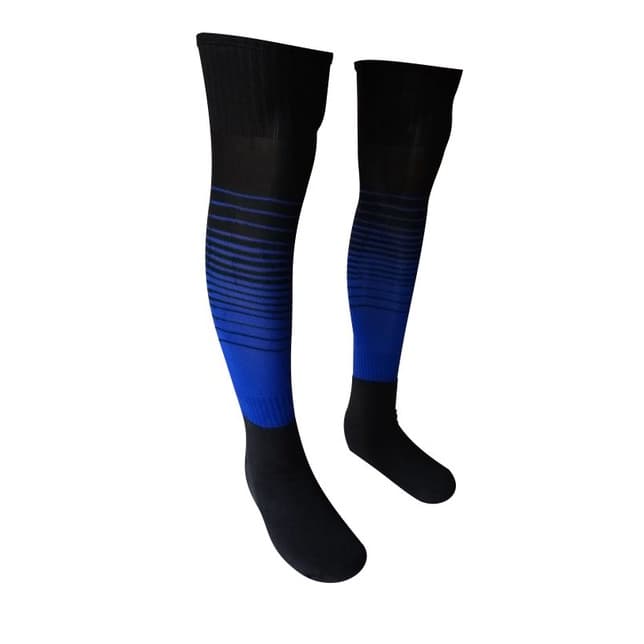 kit 26 pares meião futebol degrade preto com azul royal