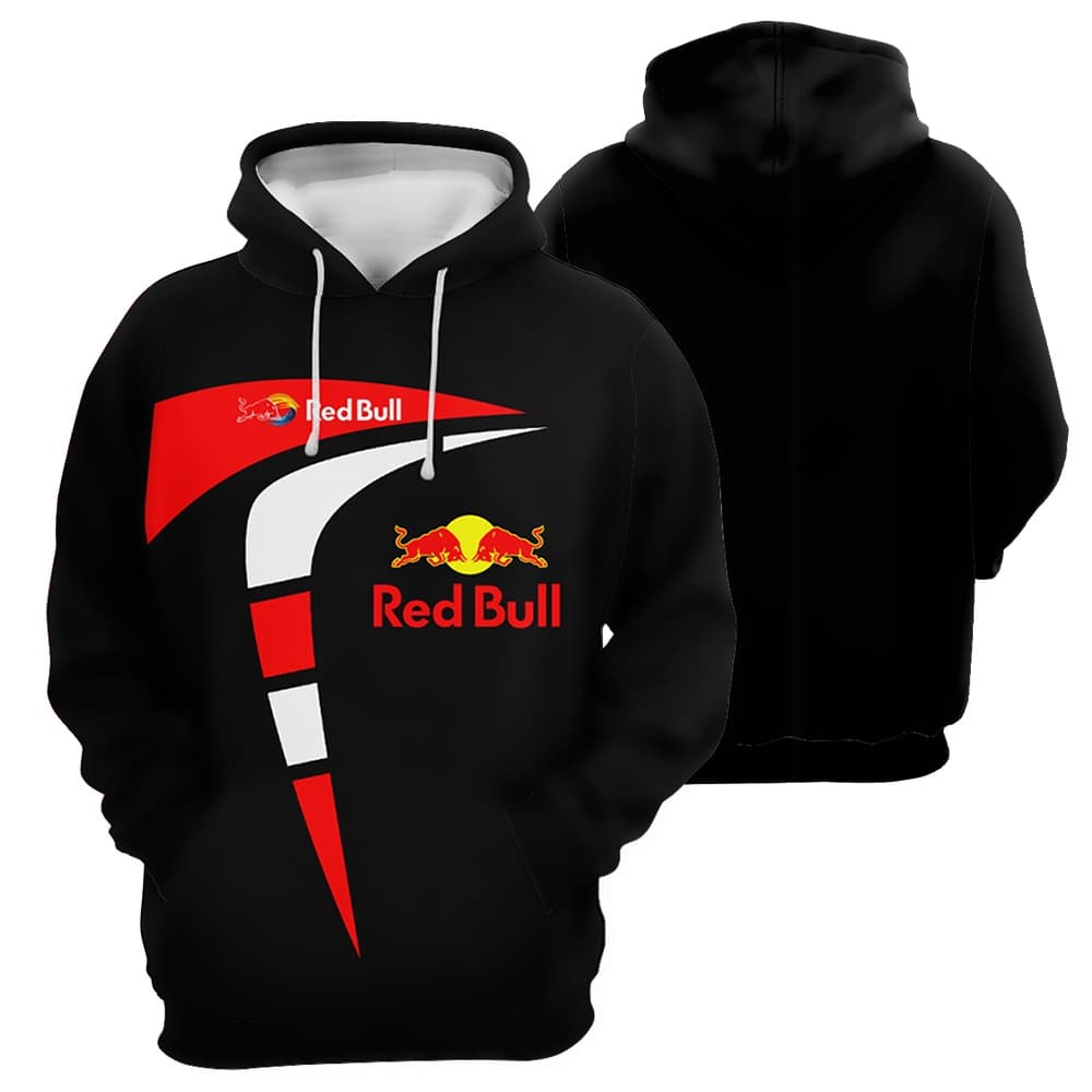 Blusa De Frio Redbull Esportiva Full Sublimação Com Capuz Canguru