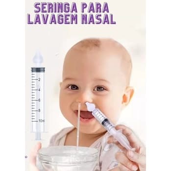 Seringa para Lavagem / Aspirador Nasal - Com Ponta de Silicone escolha 1/ 2 / 4 / 6 Unidades