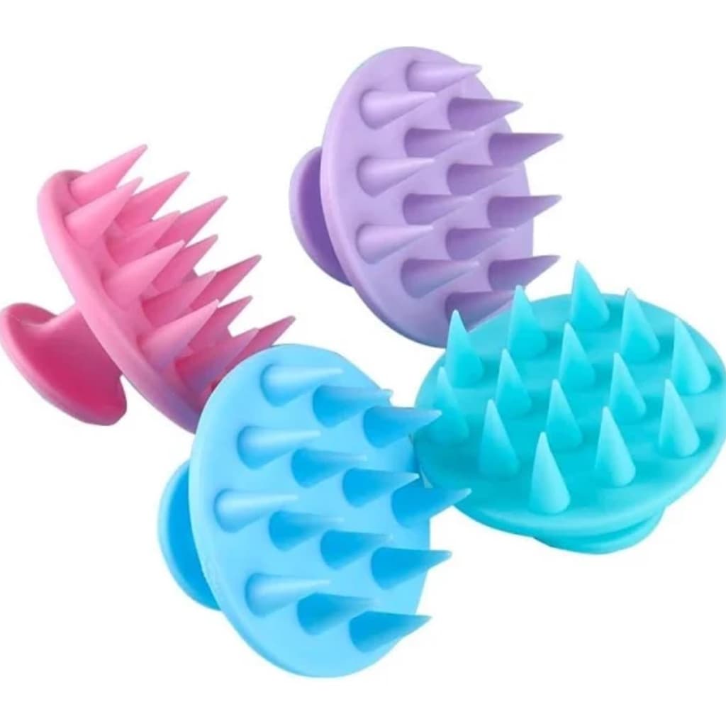 Escova Massageadora De Couro Cabeludo Pente De Silicone