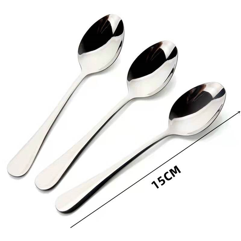 12 Peças Colher De Fruta Material De Segurança Aço Inox Reutilizável Cozinha Faqueiro Promoção