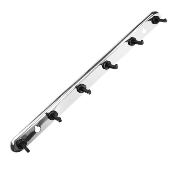 Suporte Multiuso Universal Inox para Utensílios de Cozinha e Talheres com 6 Ganchos