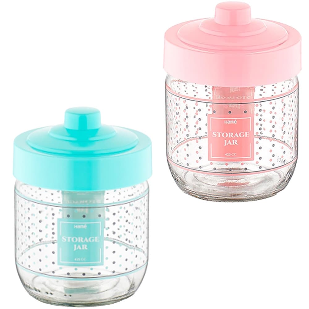Pote De Vidro Redondo Punto Com Tampa De Plastico Splendo 425Ml
